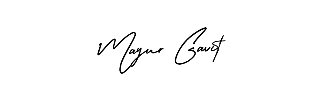 Similarly AmerikaSignatureDemo-Regular is the best handwritten signature design. Signature creator online .You can use it as an online autograph creator for name Mayur Gavit. Mayur Gavit signature style 3 images and pictures png