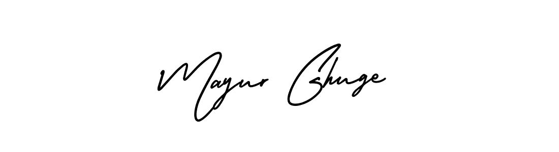 Create a beautiful signature design for name Mayur Ghuge. With this signature (AmerikaSignatureDemo-Regular) fonts, you can make a handwritten signature for free. Mayur Ghuge signature style 3 images and pictures png