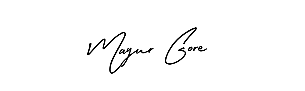 if you are searching for the best signature style for your name Mayur Gore. so please give up your signature search. here we have designed multiple signature styles  using AmerikaSignatureDemo-Regular. Mayur Gore signature style 3 images and pictures png