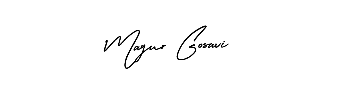 It looks lik you need a new signature style for name Mayur Gosavi. Design unique handwritten (AmerikaSignatureDemo-Regular) signature with our free signature maker in just a few clicks. Mayur Gosavi signature style 3 images and pictures png