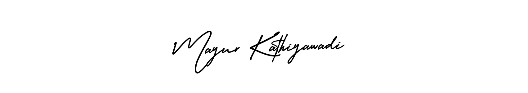 How to make Mayur Kathiyawadi signature? AmerikaSignatureDemo-Regular is a professional autograph style. Create handwritten signature for Mayur Kathiyawadi name. Mayur Kathiyawadi signature style 3 images and pictures png