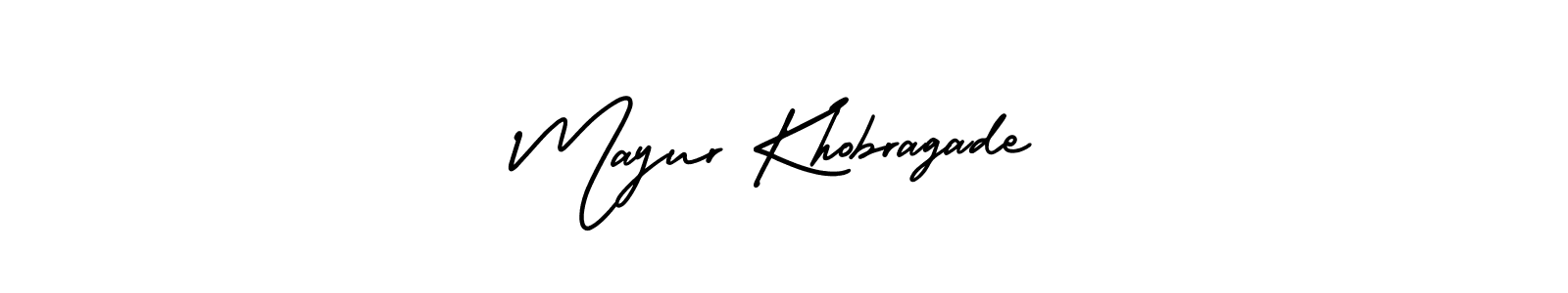 Mayur Khobragade stylish signature style. Best Handwritten Sign (AmerikaSignatureDemo-Regular) for my name. Handwritten Signature Collection Ideas for my name Mayur Khobragade. Mayur Khobragade signature style 3 images and pictures png