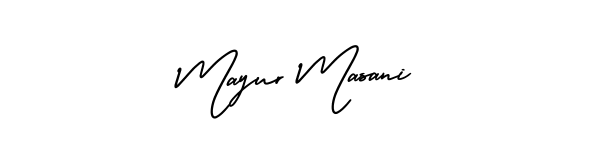 It looks lik you need a new signature style for name Mayur Masani. Design unique handwritten (AmerikaSignatureDemo-Regular) signature with our free signature maker in just a few clicks. Mayur Masani signature style 3 images and pictures png