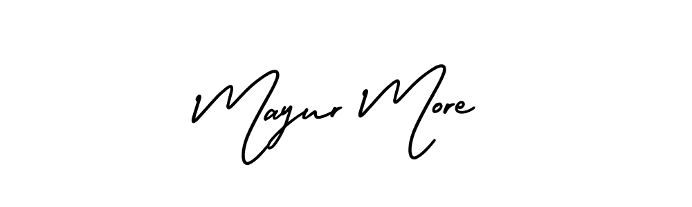 How to make Mayur More name signature. Use AmerikaSignatureDemo-Regular style for creating short signs online. This is the latest handwritten sign. Mayur More signature style 3 images and pictures png