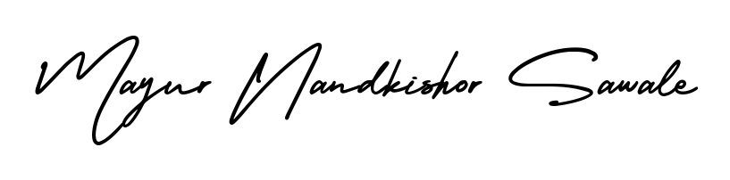 Express your personality with a custom Mayur Nandkishor Sawale signature crafted with AmerikaSignatureDemo-Regular typography. Free transparent PNG download available. Mayur Nandkishor Sawale signature style 3 images and pictures png
