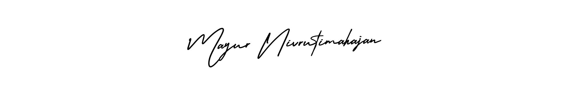 Make a beautiful signature design for name Mayur Nivrutimahajan. With this signature (AmerikaSignatureDemo-Regular) style, you can create a handwritten signature for free. Mayur Nivrutimahajan signature style 3 images and pictures png