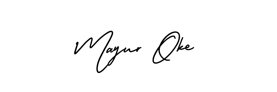 Create a beautiful signature design for name Mayur Oke. With this signature (AmerikaSignatureDemo-Regular) fonts, you can make a handwritten signature for free. Mayur Oke signature style 3 images and pictures png