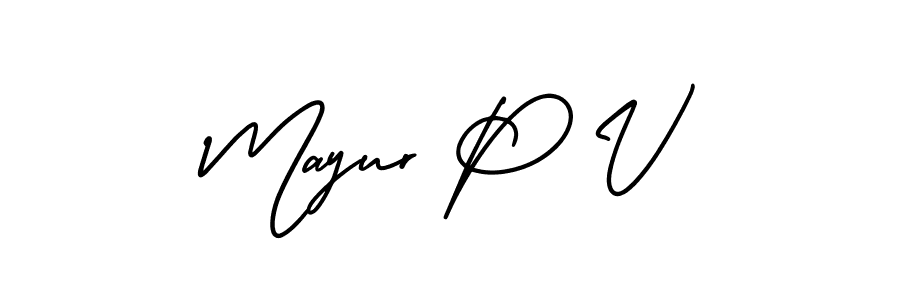 Check out images of Autograph of Mayur P V name. Actor Mayur P V Signature Style. AmerikaSignatureDemo-Regular is a professional sign style online. Mayur P V signature style 3 images and pictures png