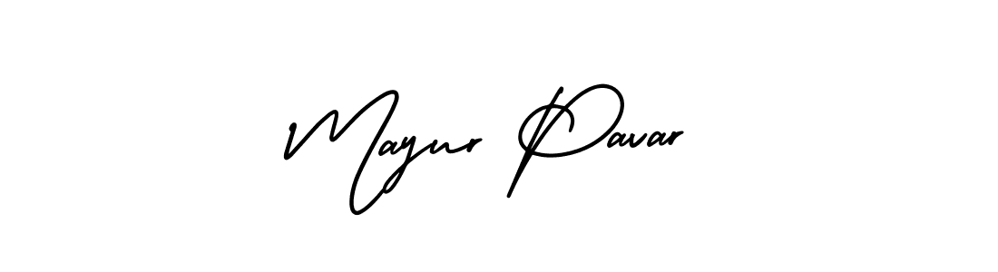 It looks lik you need a new signature style for name Mayur Pavar. Design unique handwritten (AmerikaSignatureDemo-Regular) signature with our free signature maker in just a few clicks. Mayur Pavar signature style 3 images and pictures png