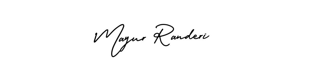 Make a beautiful signature design for name Mayur Randeri. With this signature (AmerikaSignatureDemo-Regular) style, you can create a handwritten signature for free. Mayur Randeri signature style 3 images and pictures png
