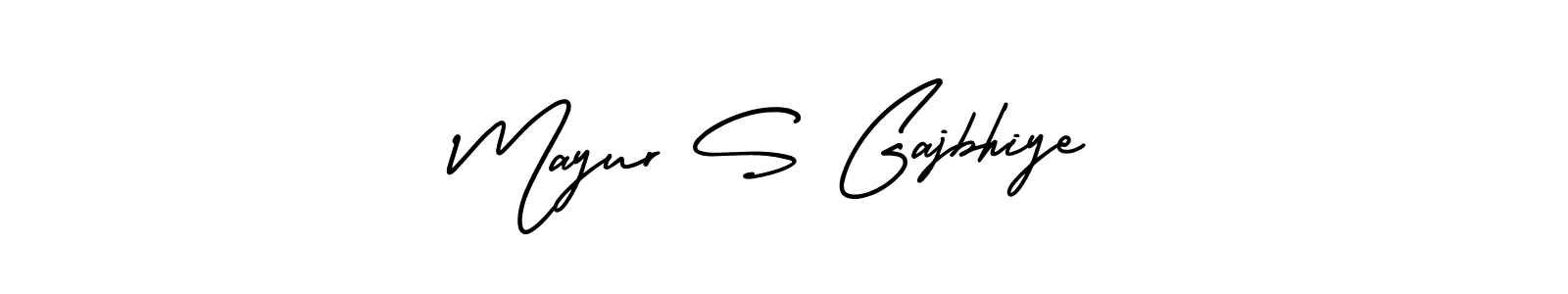 Make a beautiful signature design for name Mayur S Gajbhiye. With this signature (AmerikaSignatureDemo-Regular) style, you can create a handwritten signature for free. Mayur S Gajbhiye signature style 3 images and pictures png