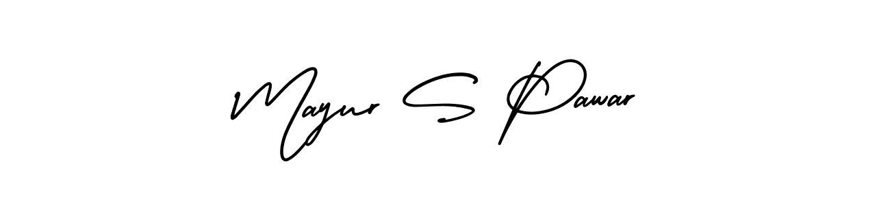 Design your own signature with our free online signature maker. With this signature software, you can create a handwritten (AmerikaSignatureDemo-Regular) signature for name Mayur S Pawar. Mayur S Pawar signature style 3 images and pictures png