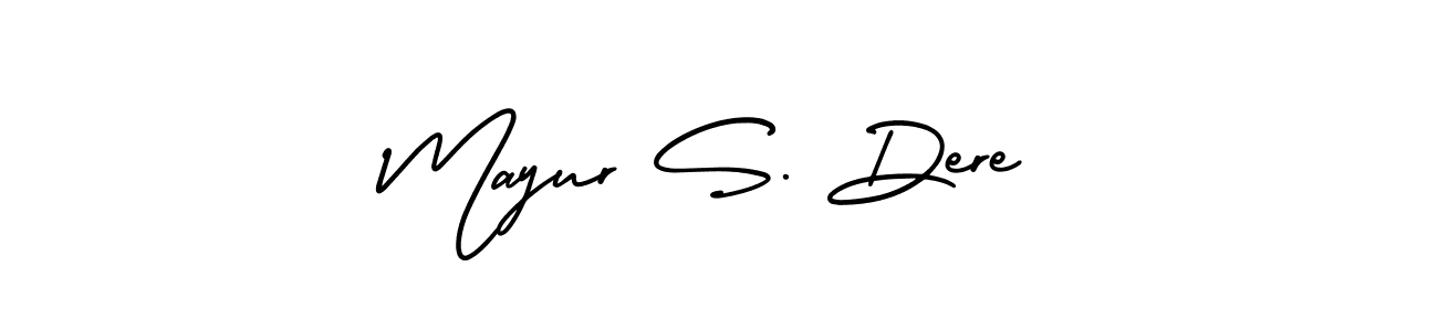 How to Draw Mayur S. Dere signature style? AmerikaSignatureDemo-Regular is a latest design signature styles for name Mayur S. Dere. Mayur S. Dere signature style 3 images and pictures png