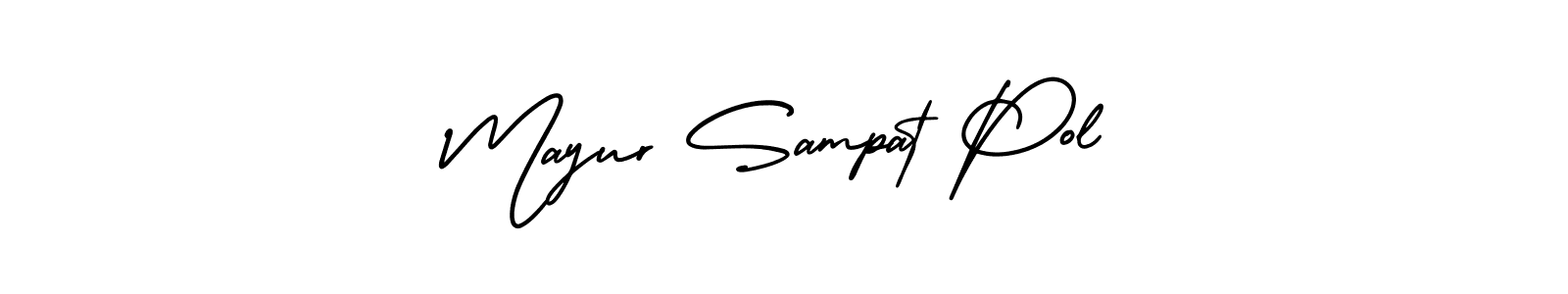 AmerikaSignatureDemo-Regular is a professional signature style that is perfect for those who want to add a touch of class to their signature. It is also a great choice for those who want to make their signature more unique. Get Mayur Sampat Pol name to fancy signature for free. Mayur Sampat Pol signature style 3 images and pictures png