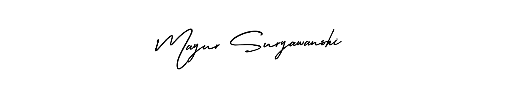 How to make Mayur Suryawanshi name signature. Use AmerikaSignatureDemo-Regular style for creating short signs online. This is the latest handwritten sign. Mayur Suryawanshi signature style 3 images and pictures png