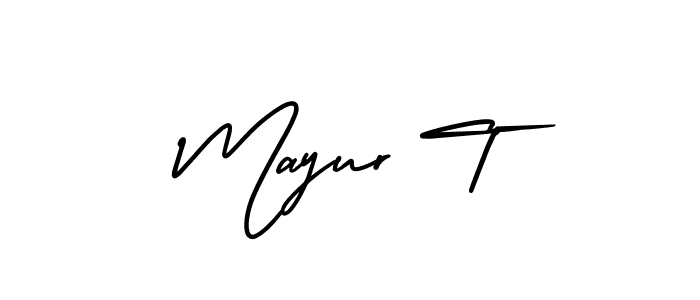 Check out images of Autograph of Mayur T name. Actor Mayur T Signature Style. AmerikaSignatureDemo-Regular is a professional sign style online. Mayur T signature style 3 images and pictures png