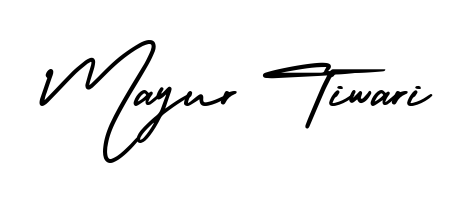 Create a personalized artistic stamp with Mayur Tiwari in AmerikaSignatureDemo-Regular font. Perfect for visual artists, designers, and influencers. Mayur Tiwari signature style 3 images and pictures png