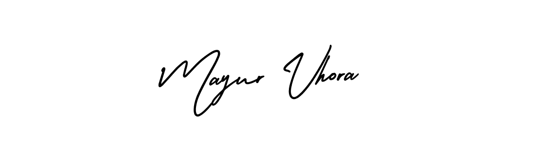 It looks lik you need a new signature style for name Mayur Vhora. Design unique handwritten (AmerikaSignatureDemo-Regular) signature with our free signature maker in just a few clicks. Mayur Vhora signature style 3 images and pictures png