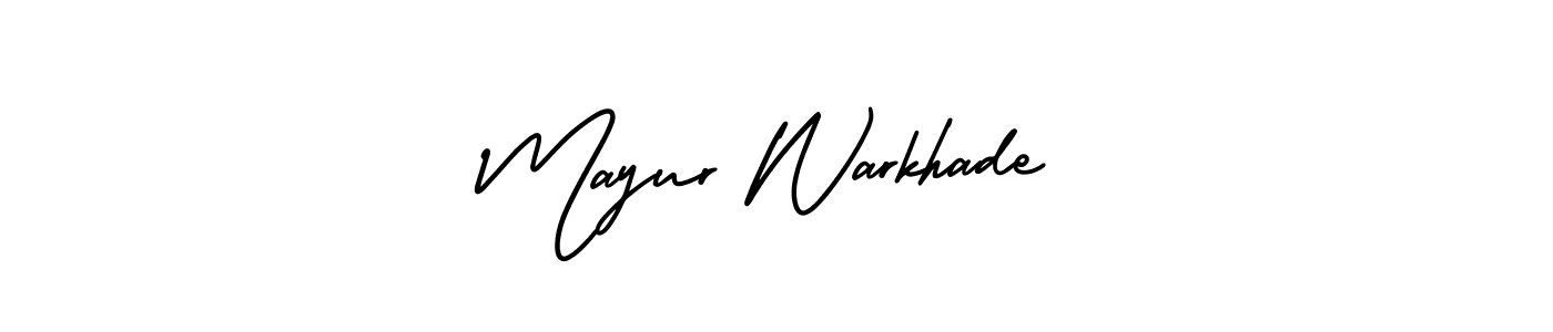 Design your own signature with our free online signature maker. With this signature software, you can create a handwritten (AmerikaSignatureDemo-Regular) signature for name Mayur Warkhade. Mayur Warkhade signature style 3 images and pictures png