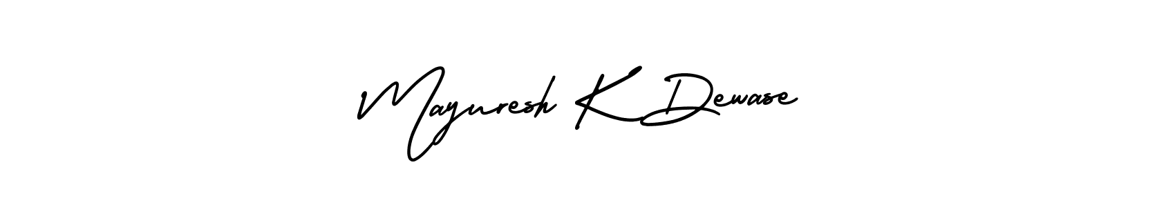 How to make Mayuresh K Dewase name signature. Use AmerikaSignatureDemo-Regular style for creating short signs online. This is the latest handwritten sign. Mayuresh K Dewase signature style 3 images and pictures png