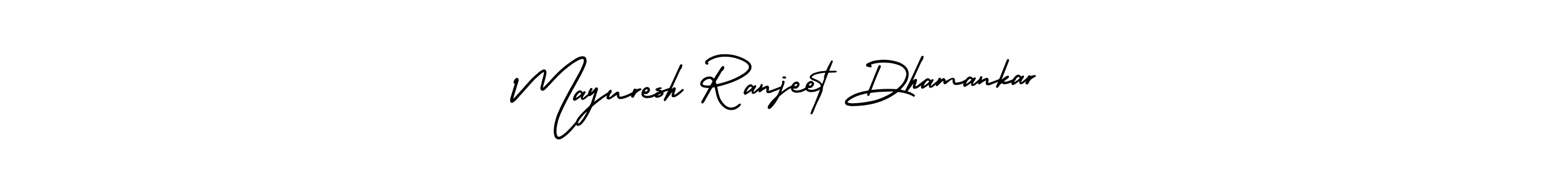 Mayuresh Ranjeet Dhamankar stylish signature style. Best Handwritten Sign (AmerikaSignatureDemo-Regular) for my name. Handwritten Signature Collection Ideas for my name Mayuresh Ranjeet Dhamankar. Mayuresh Ranjeet Dhamankar signature style 3 images and pictures png
