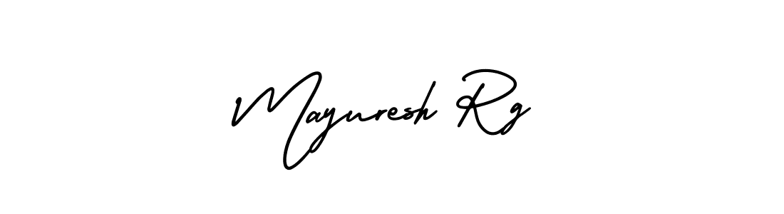 You should practise on your own different ways (AmerikaSignatureDemo-Regular) to write your name (Mayuresh Rg) in signature. don't let someone else do it for you. Mayuresh Rg signature style 3 images and pictures png
