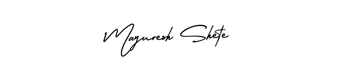 How to make Mayuresh Shete name signature. Use AmerikaSignatureDemo-Regular style for creating short signs online. This is the latest handwritten sign. Mayuresh Shete signature style 3 images and pictures png