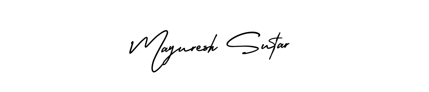 This is the best signature style for the Mayuresh Sutar name. Also you like these signature font (AmerikaSignatureDemo-Regular). Mix name signature. Mayuresh Sutar signature style 3 images and pictures png