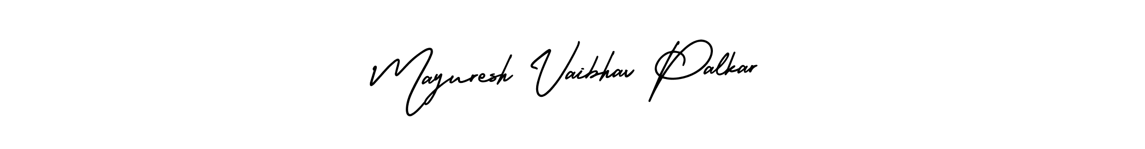 AmerikaSignatureDemo-Regular is a professional signature style that is perfect for those who want to add a touch of class to their signature. It is also a great choice for those who want to make their signature more unique. Get Mayuresh Vaibhav Palkar name to fancy signature for free. Mayuresh Vaibhav Palkar signature style 3 images and pictures png