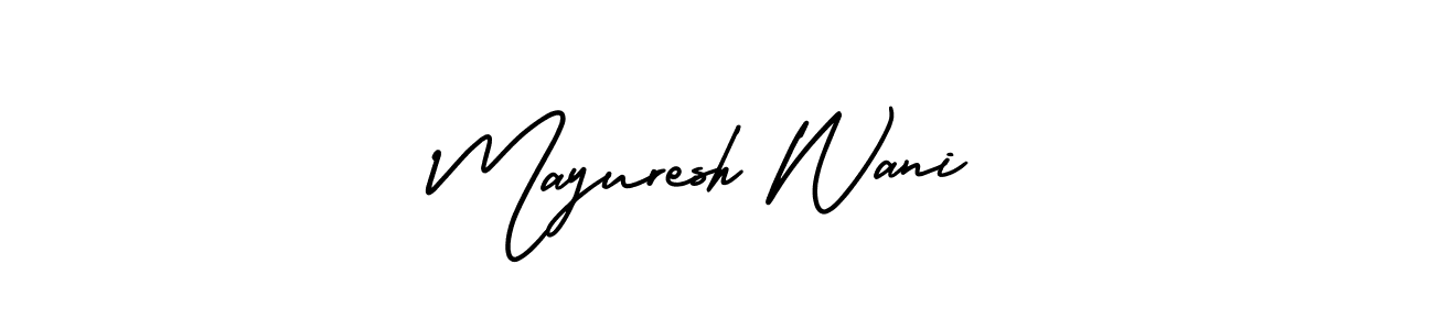 Also You can easily find your signature by using the search form. We will create Mayuresh Wani name handwritten signature images for you free of cost using AmerikaSignatureDemo-Regular sign style. Mayuresh Wani signature style 3 images and pictures png