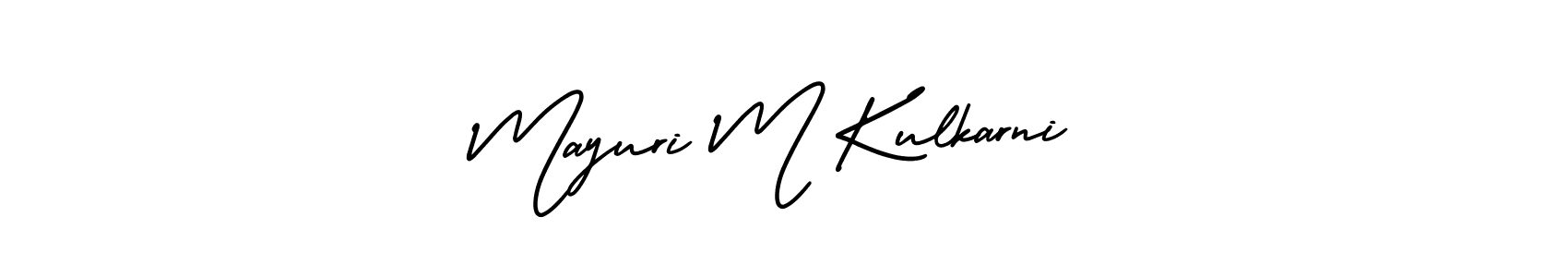 Also we have Mayuri M Kulkarni name is the best signature style. Create professional handwritten signature collection using AmerikaSignatureDemo-Regular autograph style. Mayuri M Kulkarni signature style 3 images and pictures png