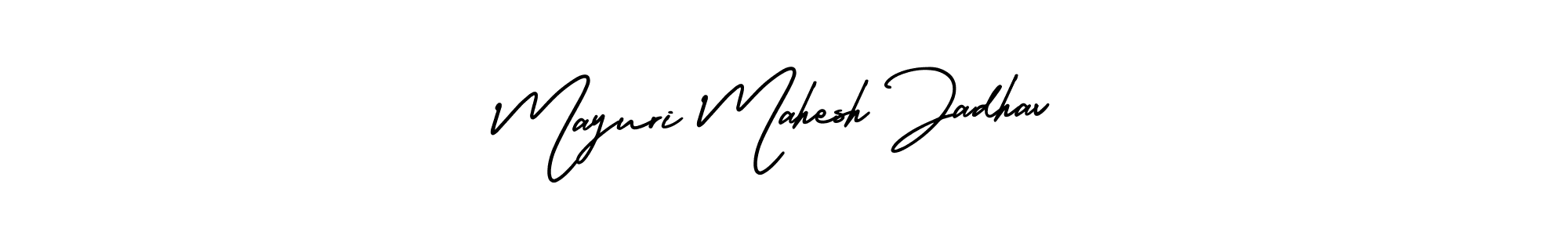 How to make Mayuri Mahesh Jadhav name signature. Use AmerikaSignatureDemo-Regular style for creating short signs online. This is the latest handwritten sign. Mayuri Mahesh Jadhav signature style 3 images and pictures png