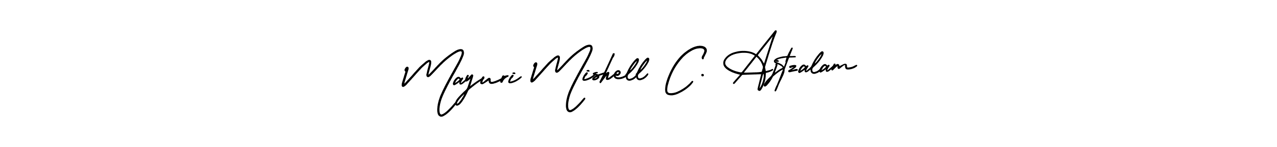 See photos of Mayuri Mishell C. Ajtzalam official signature by Spectra . Check more albums & portfolios. Read reviews & check more about AmerikaSignatureDemo-Regular font. Mayuri Mishell C. Ajtzalam signature style 3 images and pictures png