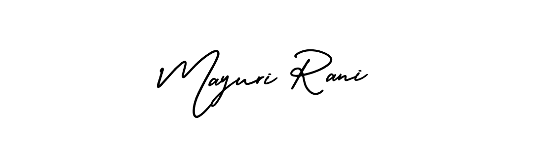 AmerikaSignatureDemo-Regular is a professional signature style that is perfect for those who want to add a touch of class to their signature. It is also a great choice for those who want to make their signature more unique. Get Mayuri Rani name to fancy signature for free. Mayuri Rani signature style 3 images and pictures png