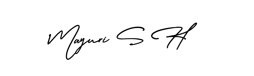 Similarly AmerikaSignatureDemo-Regular is the best handwritten signature design. Signature creator online .You can use it as an online autograph creator for name Mayuri S H. Mayuri S H signature style 3 images and pictures png