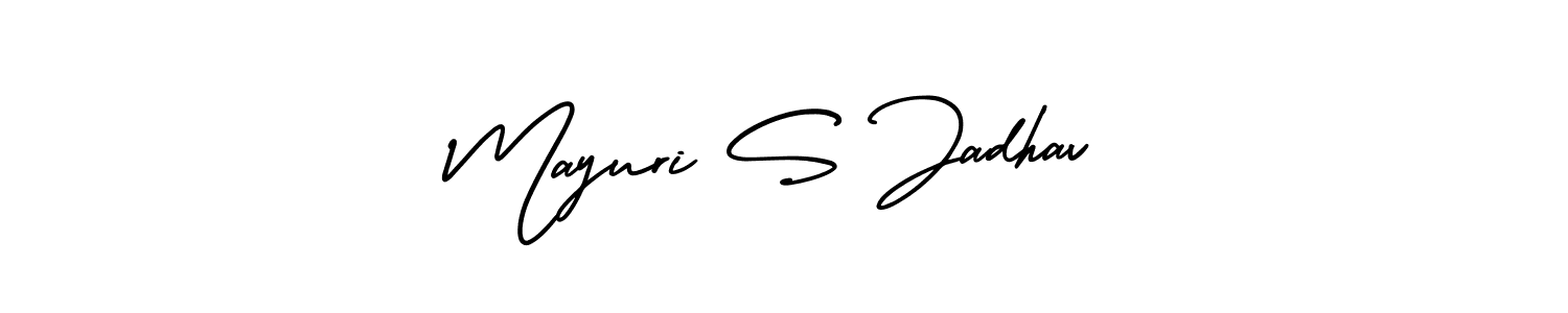Create a beautiful signature design for name Mayuri S Jadhav. With this signature (AmerikaSignatureDemo-Regular) fonts, you can make a handwritten signature for free. Mayuri S Jadhav signature style 3 images and pictures png