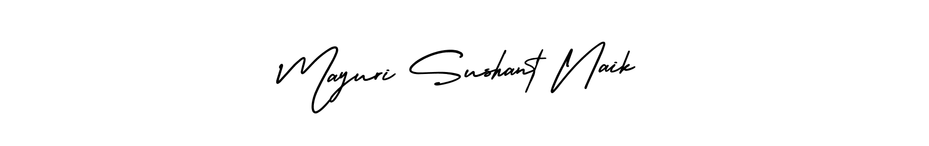 It looks lik you need a new signature style for name Mayuri Sushant Naik. Design unique handwritten (AmerikaSignatureDemo-Regular) signature with our free signature maker in just a few clicks. Mayuri Sushant Naik signature style 3 images and pictures png