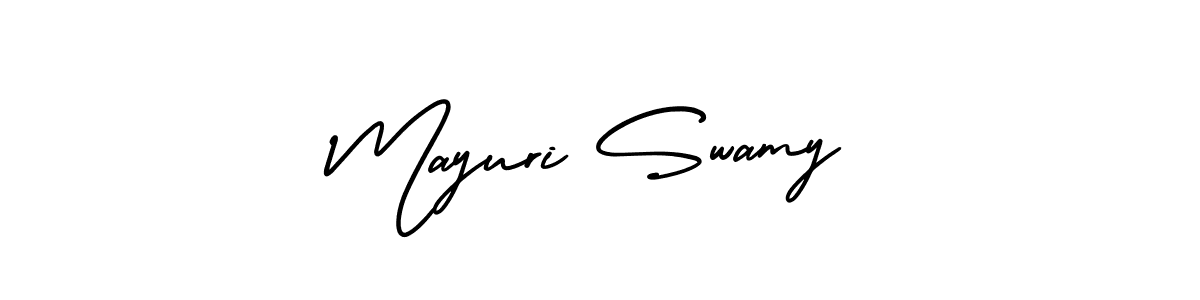 Mayuri Swamy stylish signature style. Best Handwritten Sign (AmerikaSignatureDemo-Regular) for my name. Handwritten Signature Collection Ideas for my name Mayuri Swamy. Mayuri Swamy signature style 3 images and pictures png