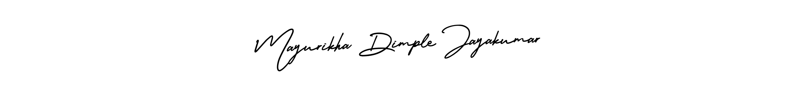 Make a beautiful signature design for name Mayurikha Dimple Jayakumar. With this signature (AmerikaSignatureDemo-Regular) style, you can create a handwritten signature for free. Mayurikha Dimple Jayakumar signature style 3 images and pictures png