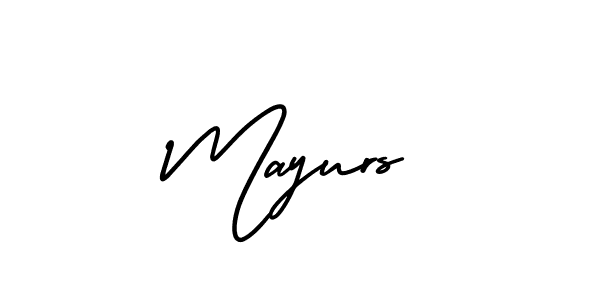 Mayurs stylish signature style. Best Handwritten Sign (AmerikaSignatureDemo-Regular) for my name. Handwritten Signature Collection Ideas for my name Mayurs. Mayurs signature style 3 images and pictures png