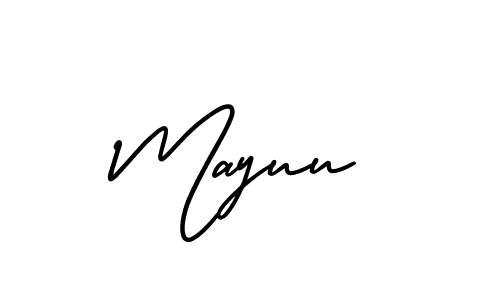 How to make Mayuu name signature. Use AmerikaSignatureDemo-Regular style for creating short signs online. This is the latest handwritten sign. Mayuu signature style 3 images and pictures png