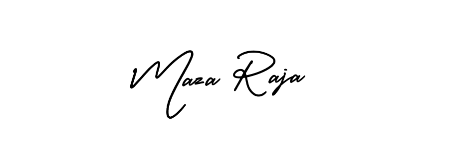 It looks lik you need a new signature style for name Maza Raja. Design unique handwritten (AmerikaSignatureDemo-Regular) signature with our free signature maker in just a few clicks. Maza Raja signature style 3 images and pictures png