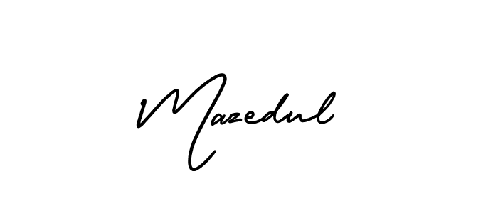 Make a beautiful signature design for name Mazedul. With this signature (AmerikaSignatureDemo-Regular) style, you can create a handwritten signature for free. Mazedul signature style 3 images and pictures png