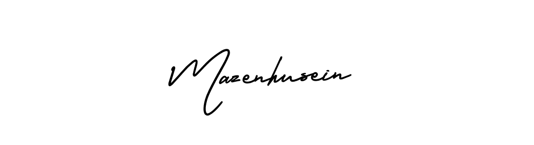 AmerikaSignatureDemo-Regular is a professional signature style that is perfect for those who want to add a touch of class to their signature. It is also a great choice for those who want to make their signature more unique. Get Mazenhusein name to fancy signature for free. Mazenhusein signature style 3 images and pictures png
