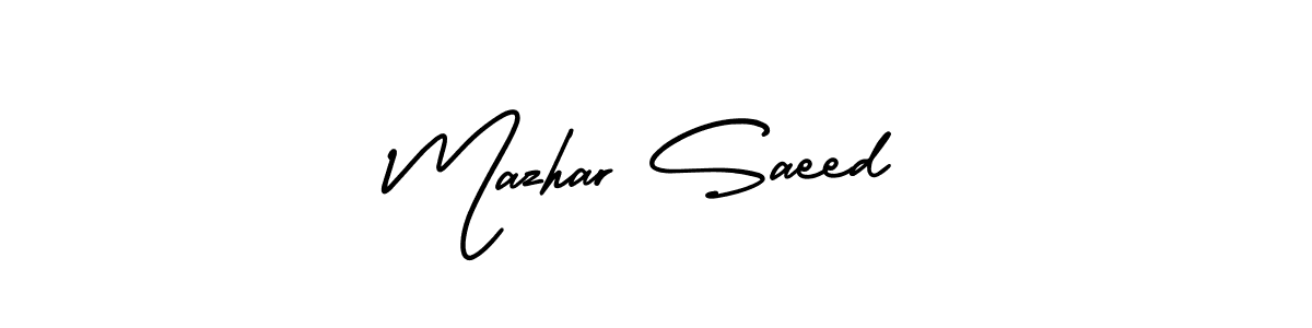 Similarly AmerikaSignatureDemo-Regular is the best handwritten signature design. Signature creator online .You can use it as an online autograph creator for name Mazhar Saeed. Mazhar Saeed signature style 3 images and pictures png