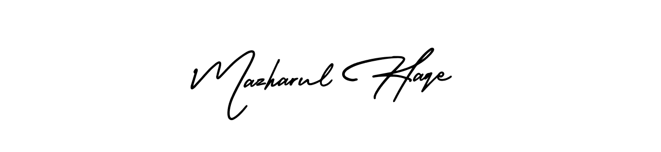 It looks lik you need a new signature style for name Mazharul Haqe. Design unique handwritten (AmerikaSignatureDemo-Regular) signature with our free signature maker in just a few clicks. Mazharul Haqe signature style 3 images and pictures png