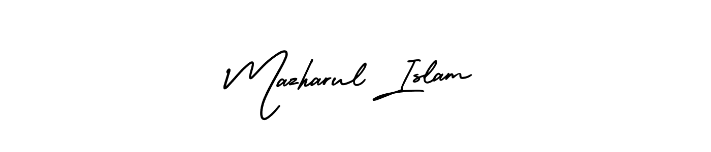 How to make Mazharul Islam name signature. Use AmerikaSignatureDemo-Regular style for creating short signs online. This is the latest handwritten sign. Mazharul Islam signature style 3 images and pictures png