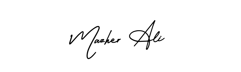 You can use this online signature creator to create a handwritten signature for the name Mazher Ali. This is the best online autograph maker. Mazher Ali signature style 3 images and pictures png