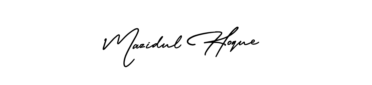 Make a beautiful signature design for name Mazidul Hoque. With this signature (AmerikaSignatureDemo-Regular) style, you can create a handwritten signature for free. Mazidul Hoque signature style 3 images and pictures png