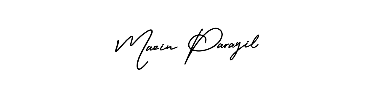 Create a beautiful signature design for name Mazin Parayil. With this signature (AmerikaSignatureDemo-Regular) fonts, you can make a handwritten signature for free. Mazin Parayil signature style 3 images and pictures png